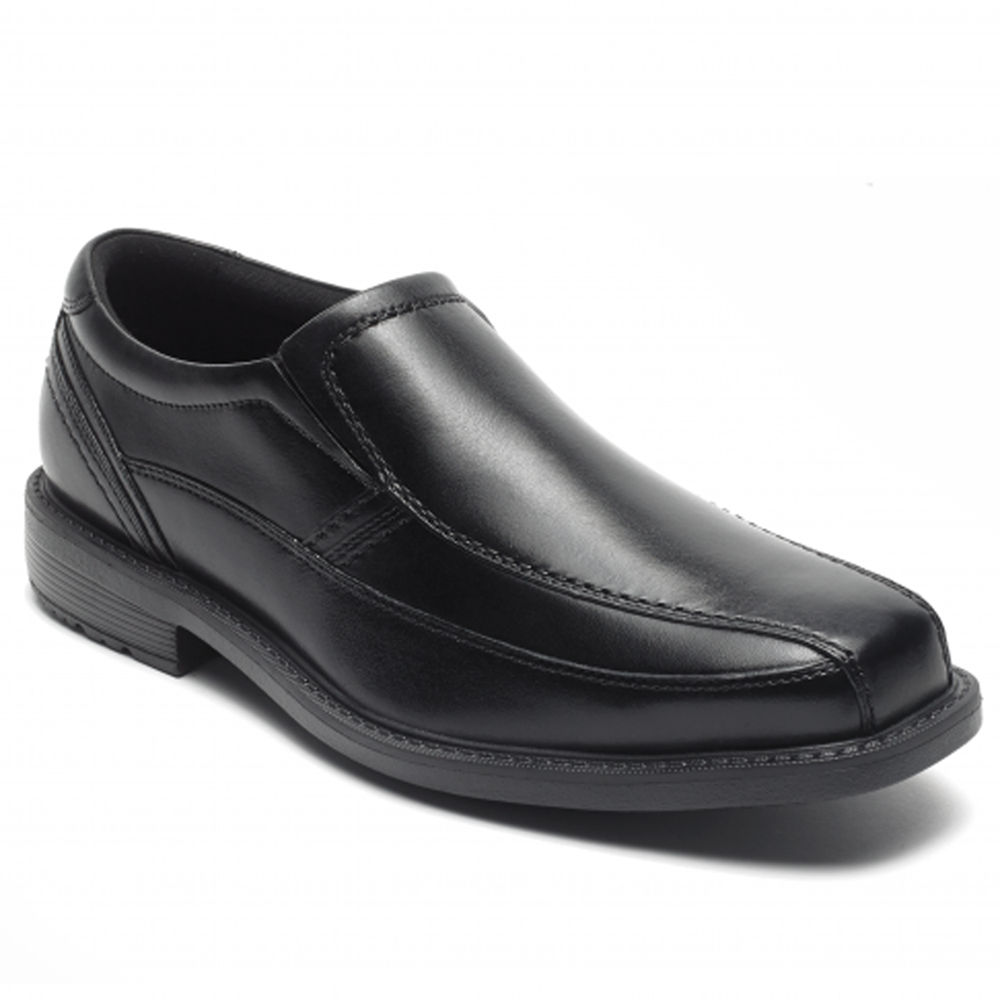 Rockport Singapore Mens Slip-On - Style Crew Bike Toe Black - HF7846132